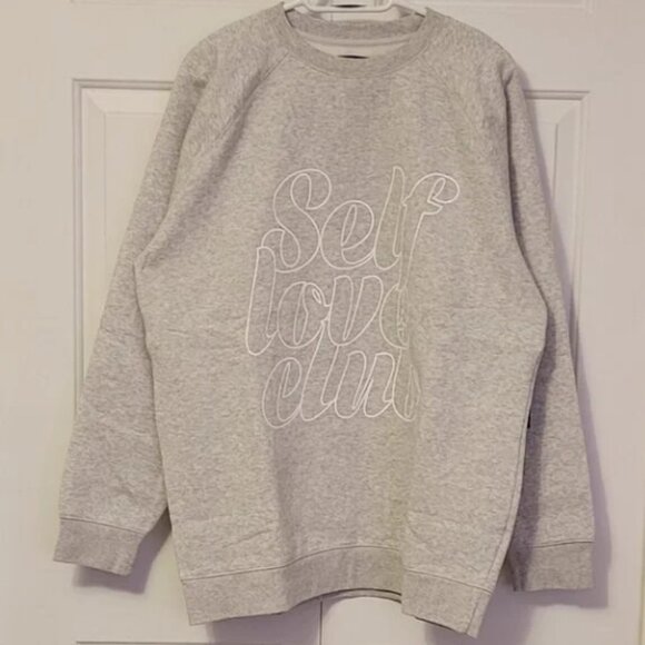 Brunette The Label Tops - NWT Oversized Self Love Club Tunic Length Sweatshirt